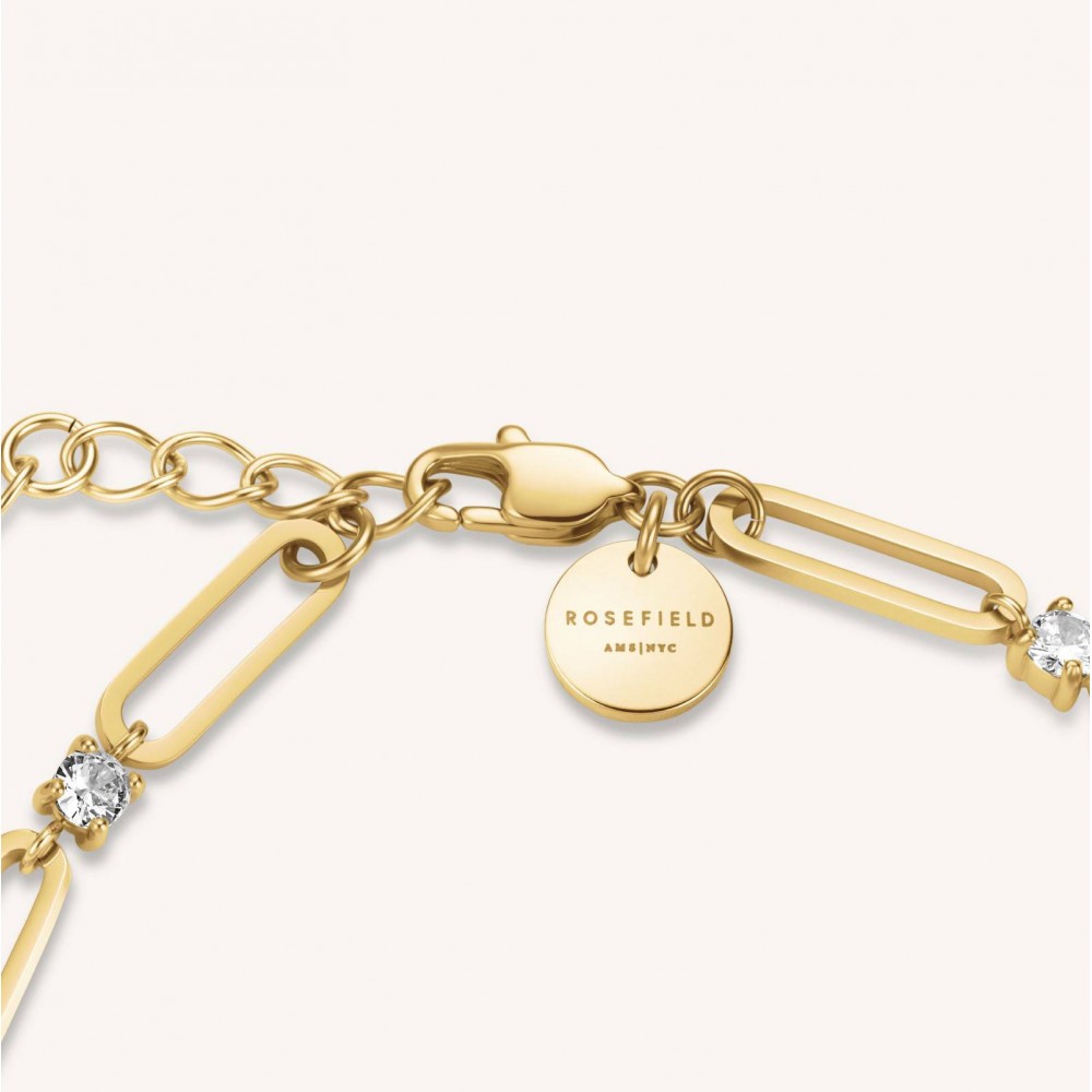 ROSEFIELD Round Stones Bracelet Βραχιόλι Χρυσό Ανοξείδωτο Ατσάλι JBRCG-J1024