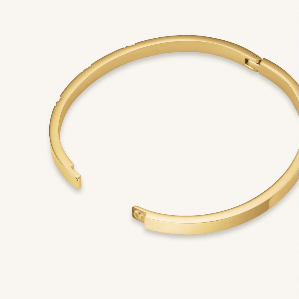 ROSEFIELD Lines Crystals Bangle Βραχιόλι χειροπέδα Χρυσό Ανοξείδωτο Ατσάλι JBLCG-J1043