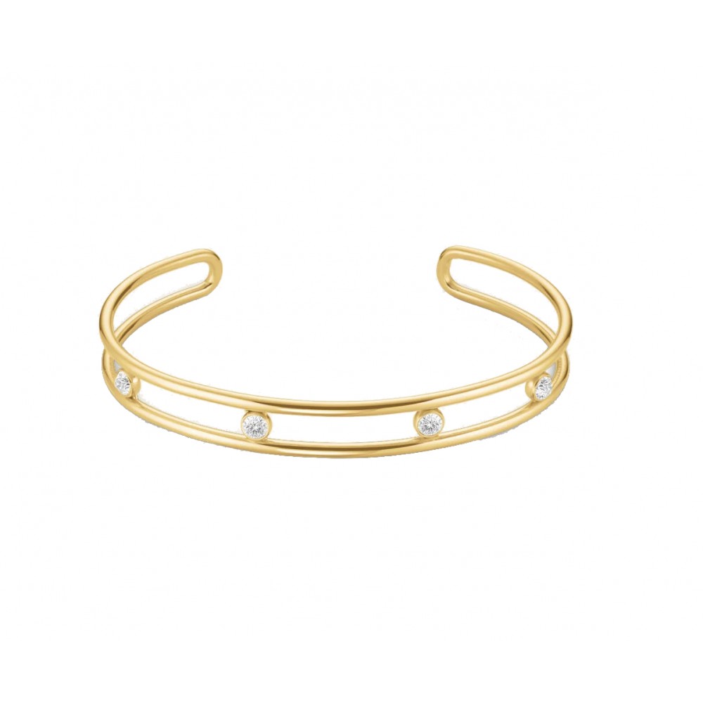 ROSEFIELD Crystal Bangle Βραχιόλι χειροπέδα Χρυσό Ανοξείδωτο Ατσάλι JB4CG-J1174