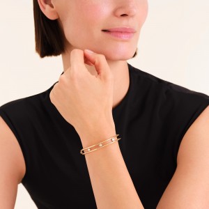 ROSEFIELD Crystal Bangle Βραχιόλι χειροπέδα Χρυσό Ανοξείδωτο Ατσάλι JB4CG-J1174