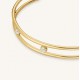 ROSEFIELD Crystal Bangle Βραχιόλι χειροπέδα Χρυσό Ανοξείδωτο Ατσάλι JB4CG-J1174