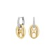 ROSEFIELD Crystal Duotone Earrings Σκουλαρίκια Δίχρωμο Ανοξείδωτο Ατσάλι JECCD-J1049