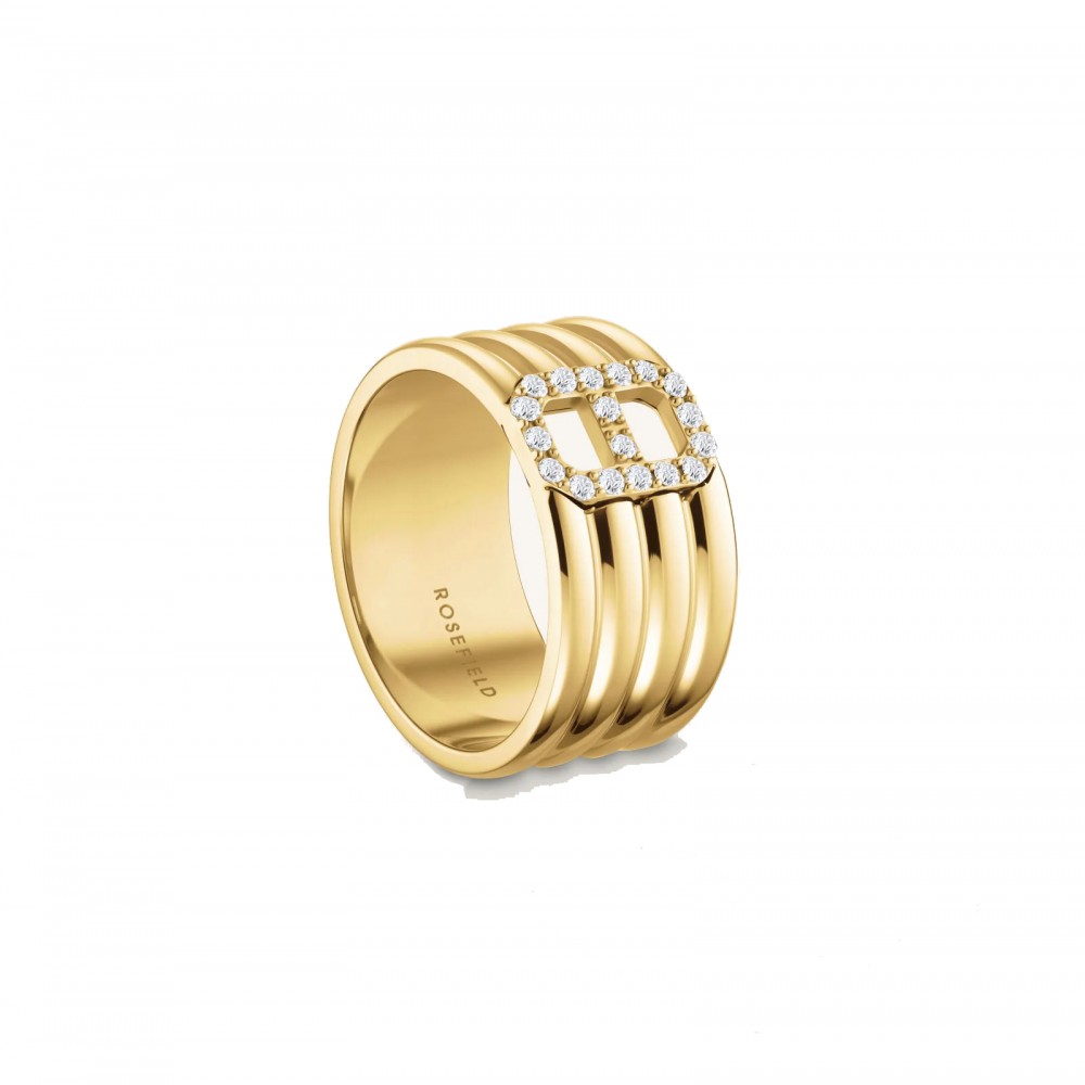 ROSEFIELD Fine Octagon Ring Δαχτυλίδι Ανοξείδωτο Ατσάλι JROS56G-J1247