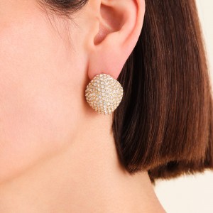 ROSEFIELD Pave Studs Σκουλαρίκια Χρυσό Ανοξείδωτο Ατσάλι JEPBG-J1222