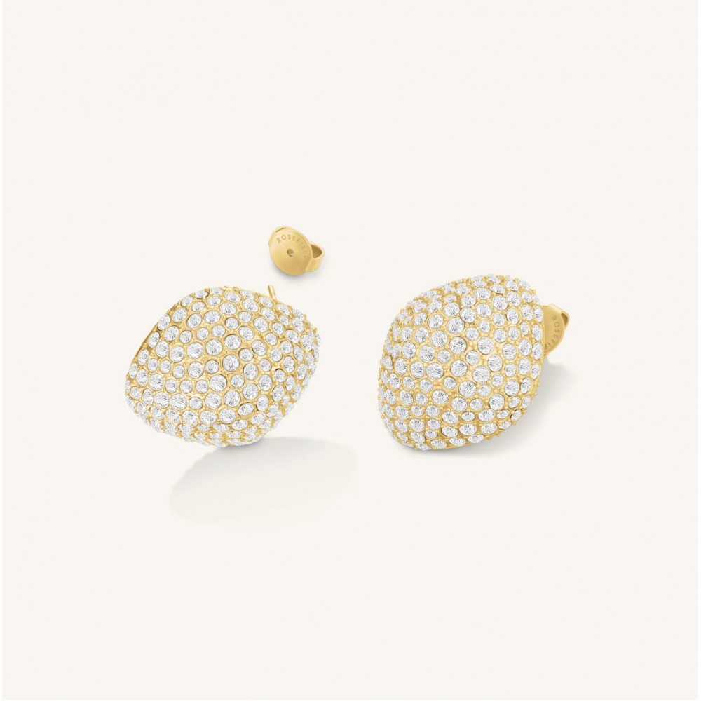 ROSEFIELD Pave Studs Σκουλαρίκια Χρυσό Ανοξείδωτο Ατσάλι JEPBG-J1222