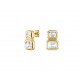 ROSEFIELD Octagon Double Studs Σκουλαρίκια Χρυσό Ανοξείδωτο Ατσάλι  JEODG-J1128