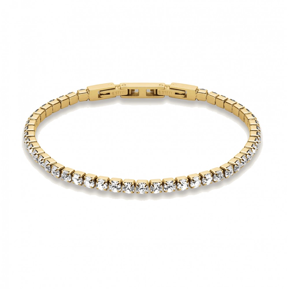ROSEFIELD Tennis Bracelet Βραχιόλι Ριβιερά Χρυσό Ανοξείδωτο Ατσάλι JBTWG-J1035