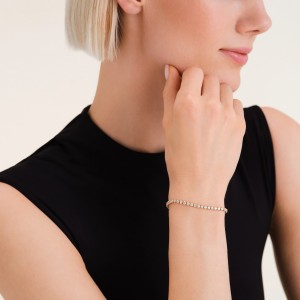 ROSEFIELD Tennis Bracelet Βραχιόλι Ριβιερά Χρυσό Ανοξείδωτο Ατσάλι JBTWG-J1035