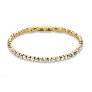 ROSEFIELD Tennis Bracelet Βραχιόλι Ριβιερά Χρυσό Ανοξείδωτο Ατσάλι JBTWG-J1035