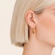 ROSEFIELD Flat Striped Hoops Σκουλαρίκια Κρίκοι Ανοξείδωτο Ατσάλι JEFSG-J973