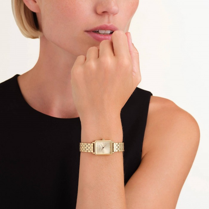 ROSEFIELD Octagon XS Champagne Ρολόι Xρυσό Ατσάλι Μπρασελέ OCGSG-O82