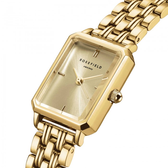 ROSEFIELD Octagon XS Champagne Ρολόι Xρυσό Ατσάλι Μπρασελέ OCGSG-O82