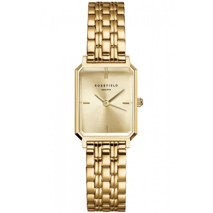 ROSEFIELD Octagon XS Champagne Ρολόι Xρυσό Ατσάλι Μπρασελέ OCGSG-O82