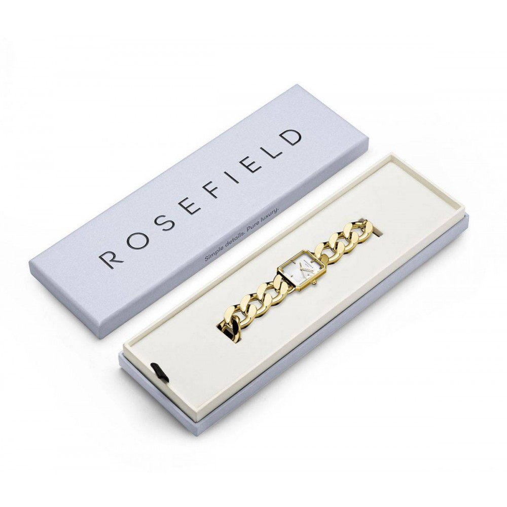ROSEFIELD Octagon XS Studio Gold Ρολόι Χρυσό Ατσάλι Μπρασελέ SWGSG-055
