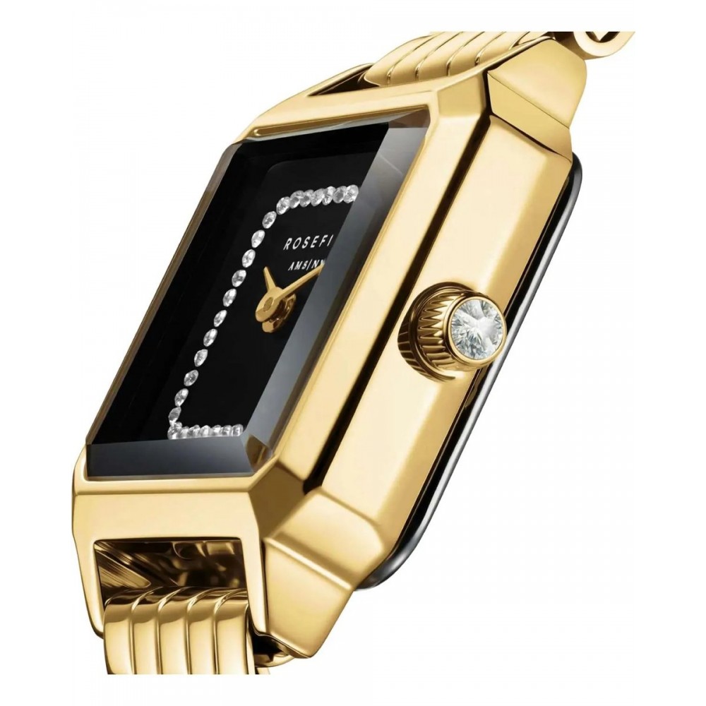 ROSEFIELD Boxelle Crystals Gold Ρολόι Χρυσό Ατσάλι Μπρασελέ BBGSG-B09 ROSEFIELD Boxelle Crystals Gold Ρολόι Χρυσό Ατσάλι Μπρασελέ BBGSG-B09