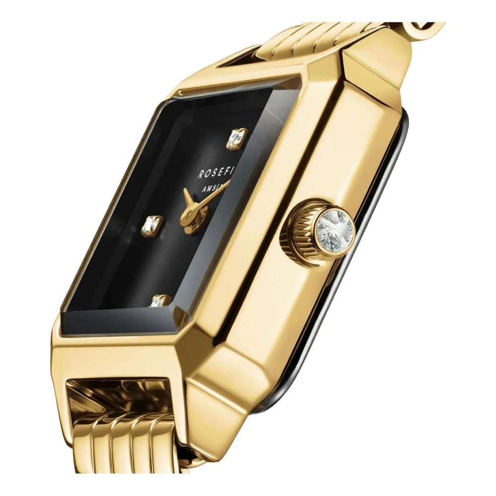ROSEFIELD Boxelle Crystals Gold Ρολόι Χρυσό Ατσάλι Μπρασελέ BBGSG-B08