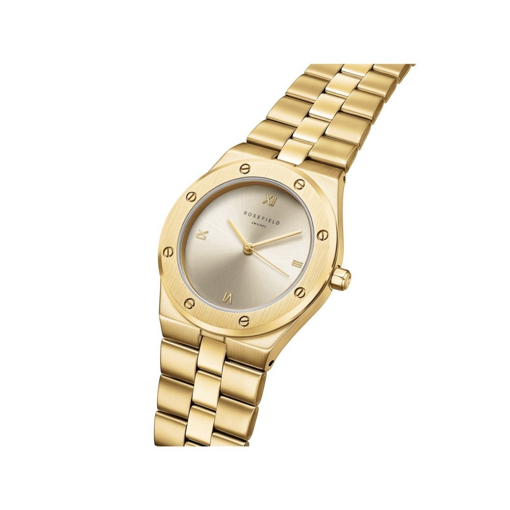 ROSEFIELD Γυναικείο Ρολόι Χρυσό Ατσάλι Μπρασελέ SPCGSG-SP01