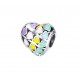 Silver me Multicolor Heart Ασήμι 4020