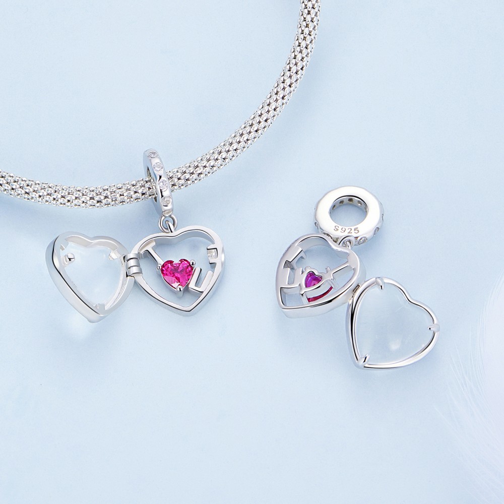 Silver me Loving hanging bead Ασήμι 9073