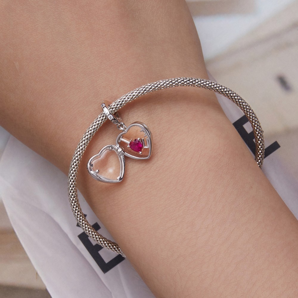 Silver me Loving hanging bead Ασήμι 9073