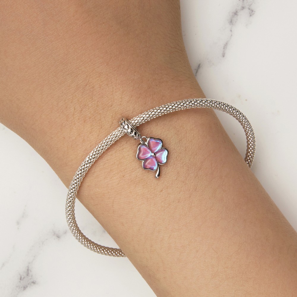 Silver me Charm triffoil 925 Ασήμι 8022