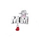 Silver me Mom with little girl and red heart Ασήμι 3027