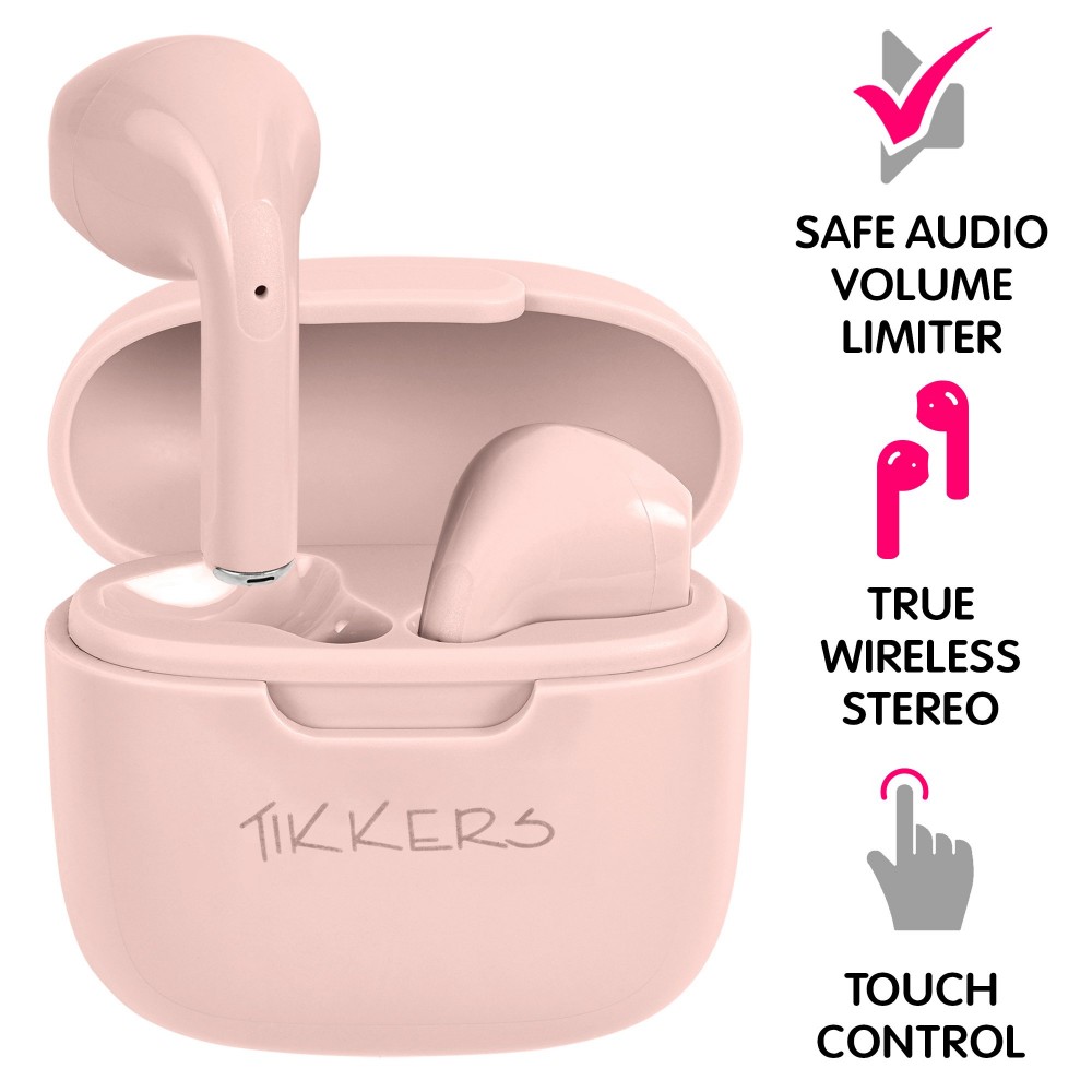 Tikkers Series 13 Παιδικό Smartwatch με Ασύρματα Ακουστικά Gift Set Ροζ Λουράκι καουτσούκ TKS13-0031-SET