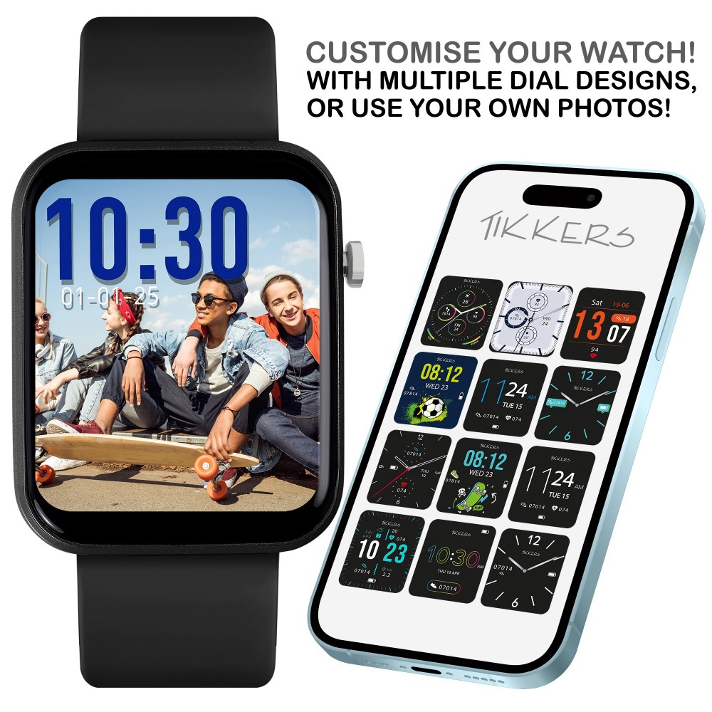 Tikkers Series 13 Παιδικό Smartwatch με Ασύρματα Ακουστικά Gift Set Μαύρο Λουράκι καουτσούκ TKS13-0031-SET Tikkers Series 13 Παιδικό Smartwatch με Ασύρματα Ακουστικά Gift Set Μαύρο Λουράκι καουτσούκ TKS13-0031-SET