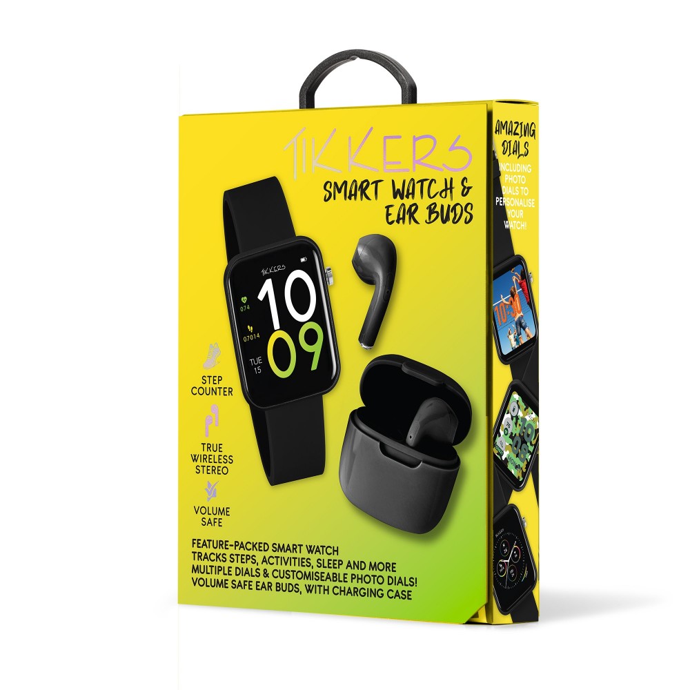 Tikkers Series 13 Παιδικό Smartwatch με Ασύρματα Ακουστικά Gift Set Μαύρο Λουράκι καουτσούκ TKS13-0031-SET Tikkers Series 13 Παιδικό Smartwatch με Ασύρματα Ακουστικά Gift Set Μαύρο Λουράκι καουτσούκ TKS13-0031-SET