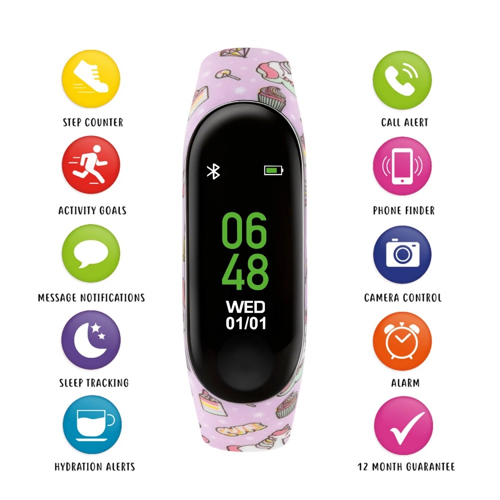 TIKKERS Παιδικό Ρολόι Smartwatch μωβ Λουράκι καουτσούκ TKS01-0004