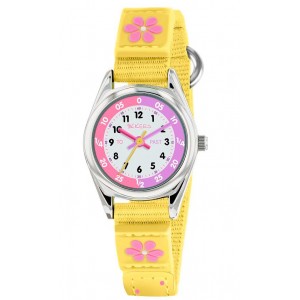 TIKKERS watch Yellow Silicone/Fabric strap TK0155