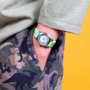TIKKERS watch green silicone strap TK0207