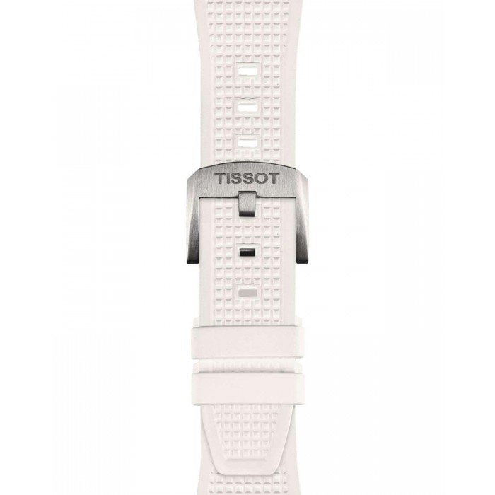 TISSOT T-Classic PRX 40mm Ρολόι Λευκό Καουτσούκ Λουράκι T1374101701100