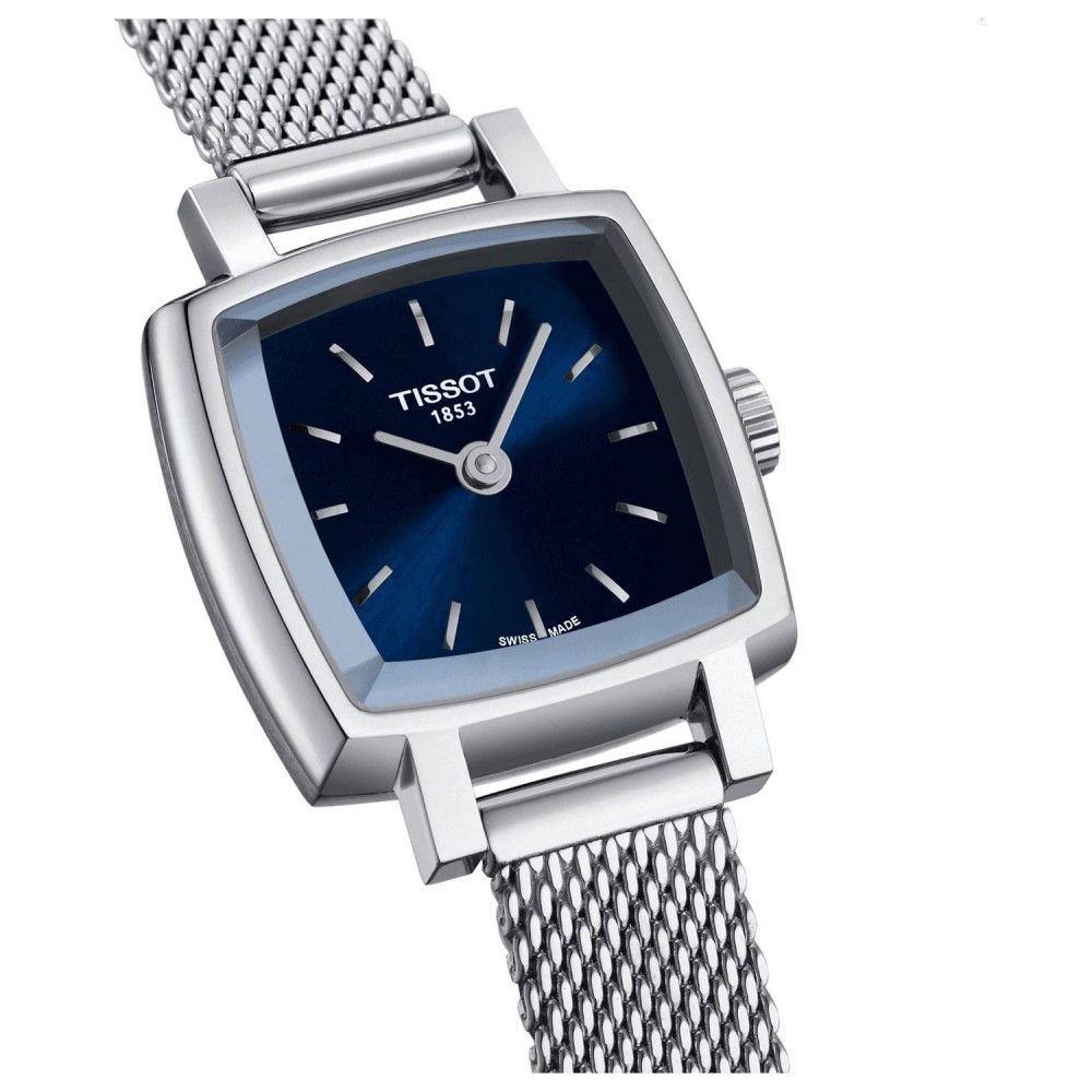 TISSOT T-Lady Lovely Square Ρολόι Γυναικείο Ασημί Ανοξείδωτο Ατσάλι Mesh μπρασελέ T0581091104100