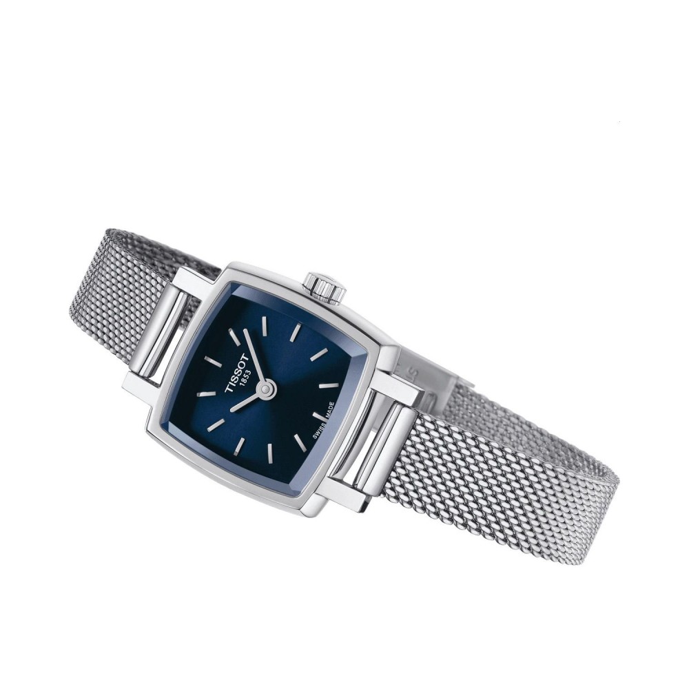 TISSOT T-Lady Lovely Square Ρολόι Γυναικείο Ασημί Ανοξείδωτο Ατσάλι Mesh μπρασελέ T0581091104100