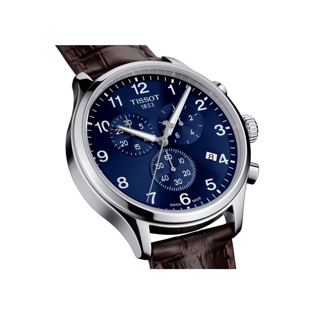 TISSOT T-Sport Chrono XL Classic Ρολόι Ανδρικό Καφέ Δερμάτινο Λουράκι T1166171604700