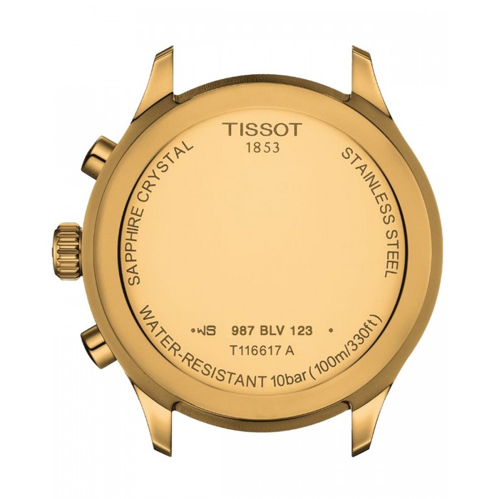 TISSOT T-Sport Chrono XL Classic Ρολόι Ανδρικό Επιχρυσωμένο Ανοξείδωτο Ατσάλι μπρασελέ T1166173305100