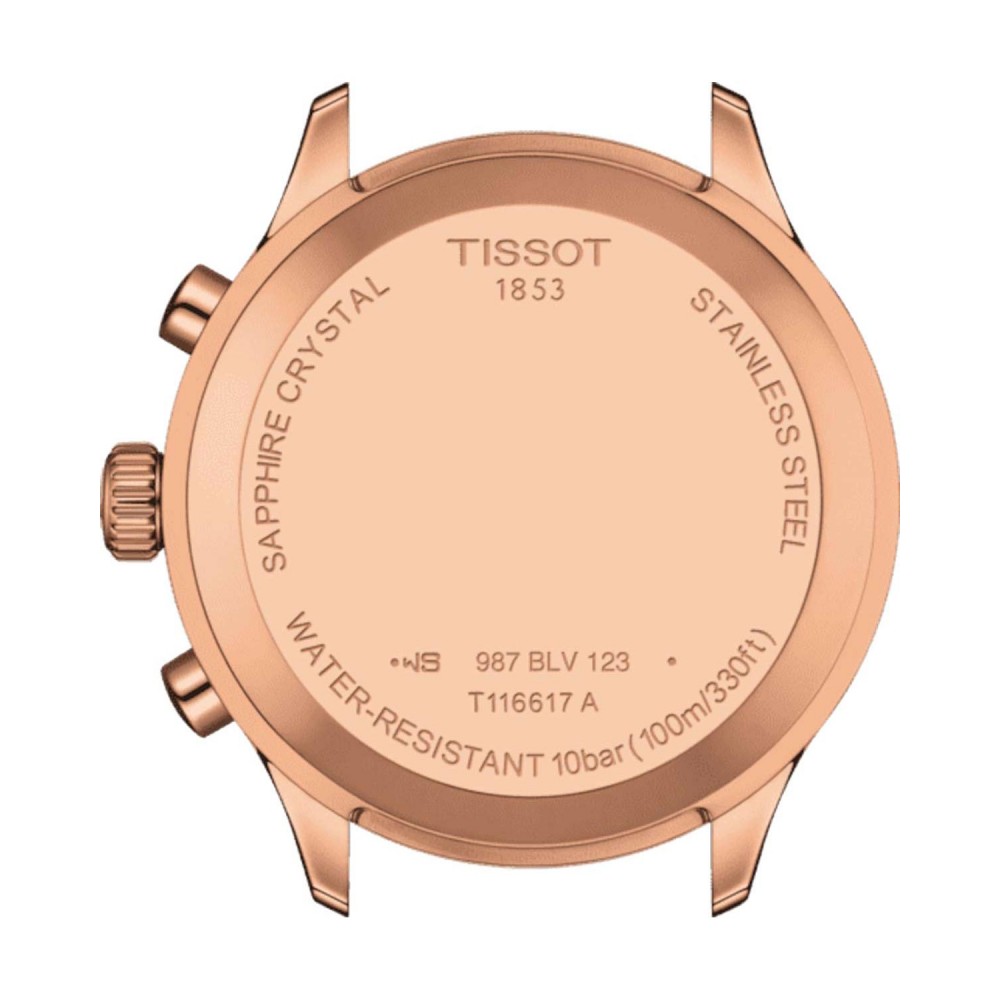 TISSOT T-Sport Chrono XL Classic Ρολόι Ανδρικό Μπλε Δερμάτινο Λουράκι T1166173604200
