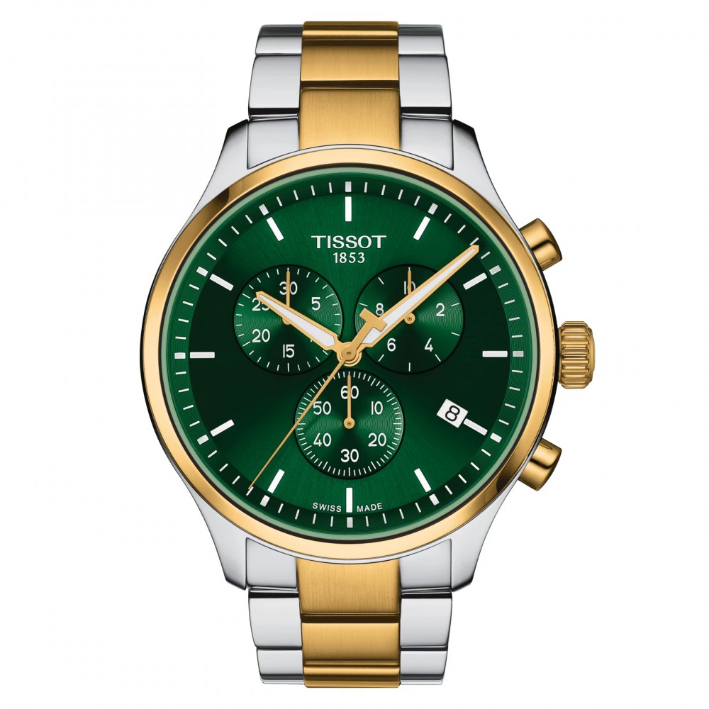 TISSOT T-Sport Chrono XL Classic Ρολόι Ανδρικό Ασημί/Επιχρυσωμένο Ανοξείδωτο Ατσάλι μπρασελέ T1166172209100
