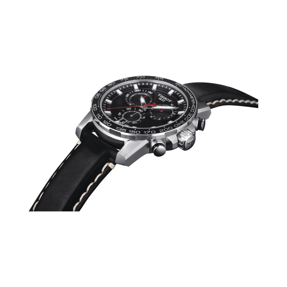 TISSOT T-Sport Superport Χρονογράφος Ρολόι Ανδρικό Μαύρο Δερμάτινο Λουράκι T1256171605100 TISSOT T-Sport Superport Χρονογράφος Ρολόι Ανδρικό Μαύρο Δερμάτινο Λουράκι T1256171605100
