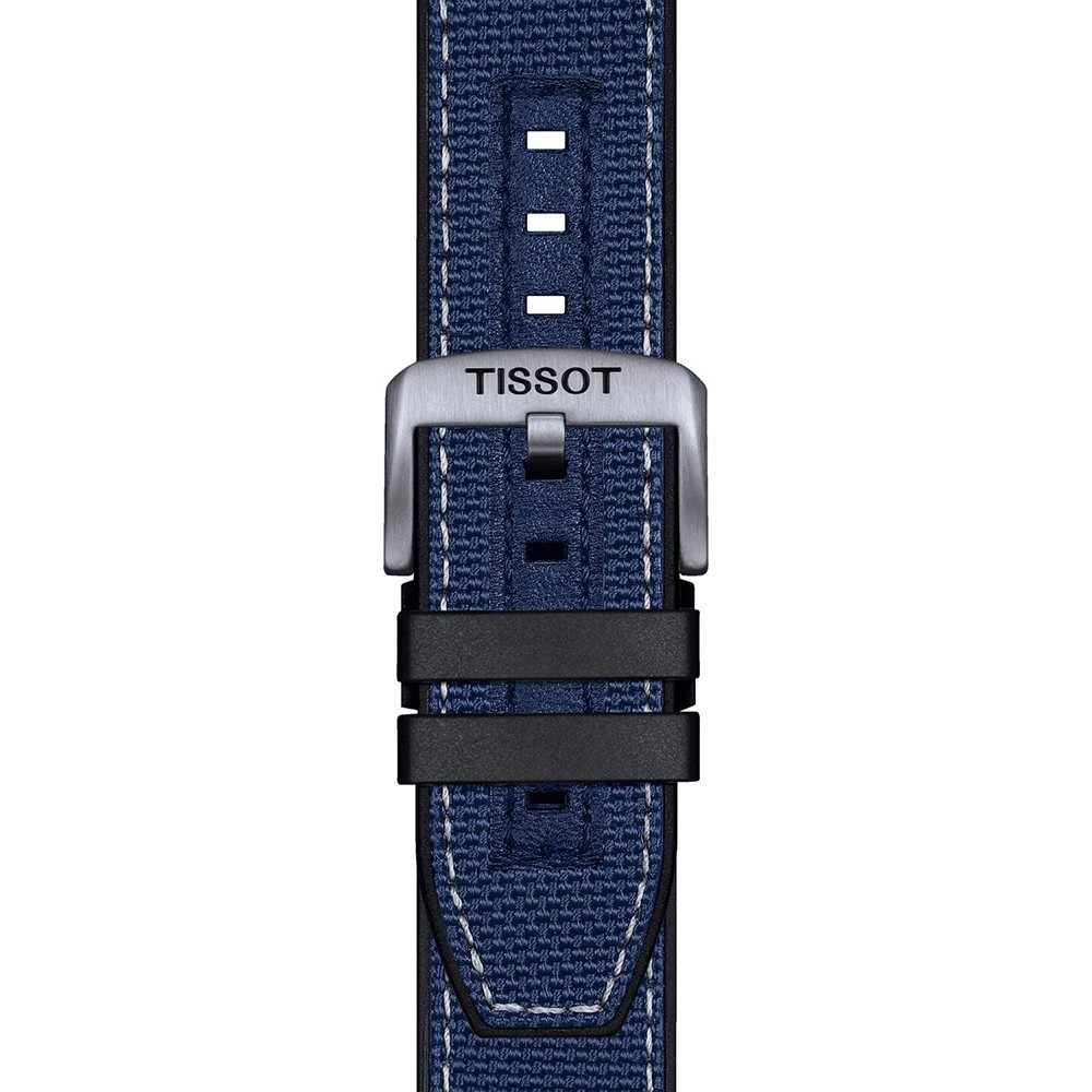 TISSOT T-Sport Superport Χρονογράφος Ρολόι Ανδρικό Μπλε Υφασμάτινο Λουράκι T1256171705103