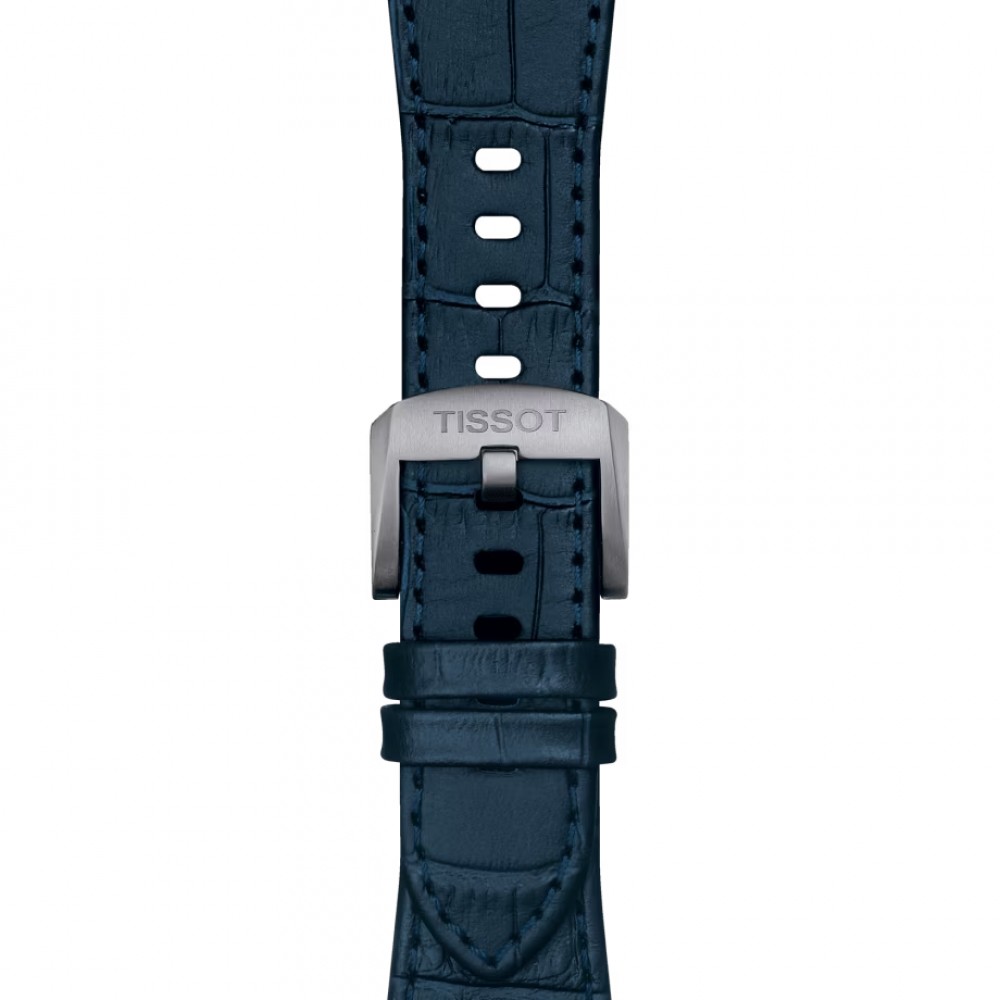 TISSOT T-Classic PRX 40mm Powermatic 80 Ρολόι Ανδρικό Μπλε Δερμάτινο λουράκι T1374071604100