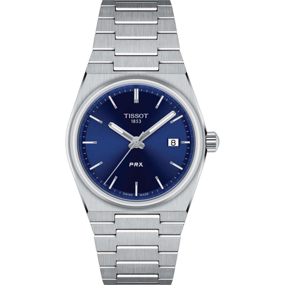 TISSOT T-Classic PRX Ρολόι 35mm Ασημί Ανοξείδωτο Ατσάλι μπρασελέ T1372101104100