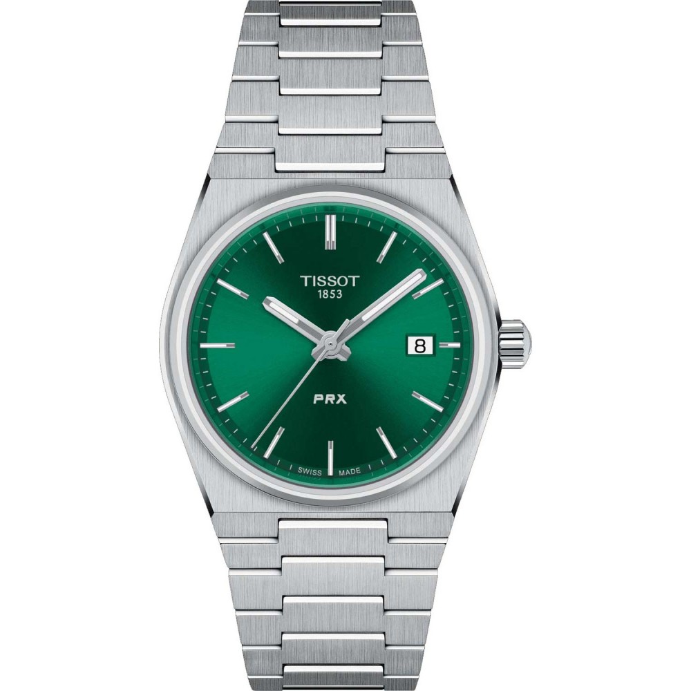TISSOT T-Classic PRX Ρολόι 35mm Ασημί Ανοξείδωτο Ατσάλι μπρασελέ T1372101108100