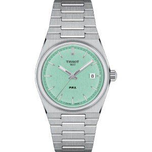 TISSOT T-Classic PRX Ρολόι 35mm Tiffany Ασημί Ανοξείδωτο Ατσάλι μπρασελέ T1372101109100