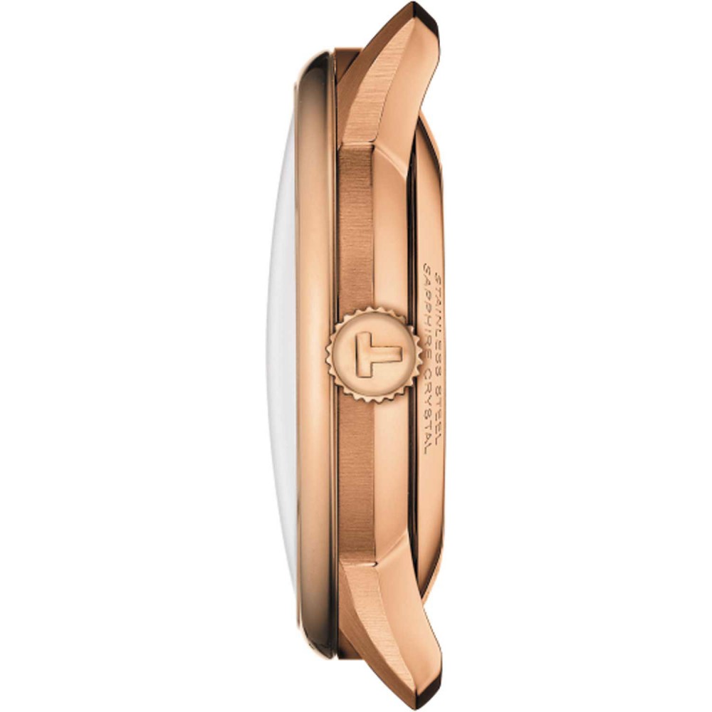 TISSOT T-Classic Chemin Des Tourelles Automatic Ρολόι Καφέ Δερμάτινο λουράκι T1398073603100