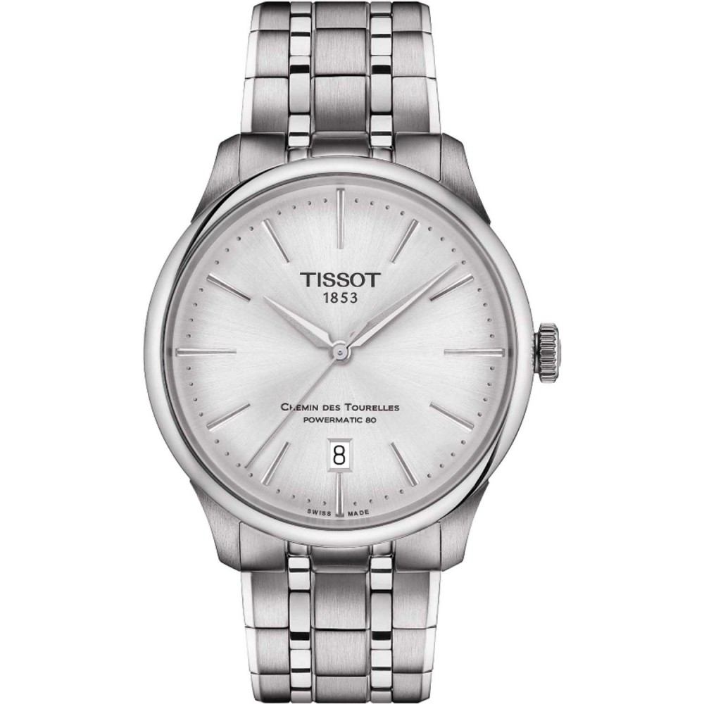 TISSOT T-Classic Chemin Des Tourelles Automatic Ρολόι Ασημί Ανοξείδωτο Ατσάλι μπρασελέ T1398071103100