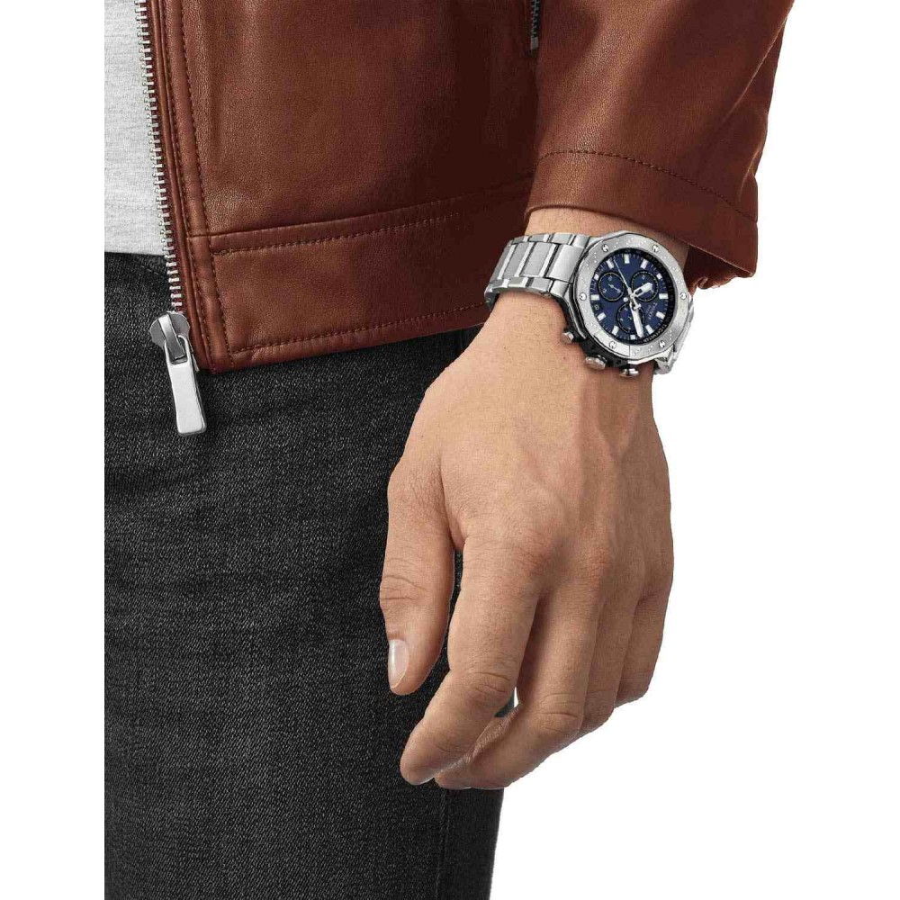 TISSOT T-Race Chronograph Ρολόι Ανδρικό Ασημί Ανοξείδωτο Ατσάλι μπρασελέ T1414171104100