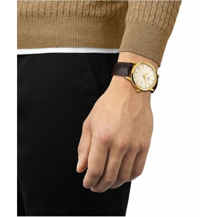 TISSOT T-Classic Classic Dream Gent Ρολόι Ανδρικό Καφέ Δερμάτινο Λουράκι T1294103626100