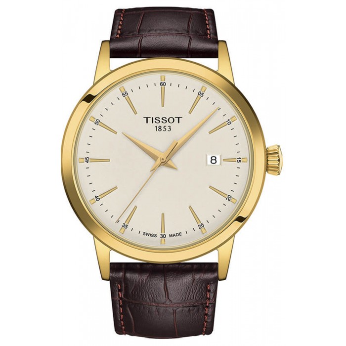 TISSOT T-Classic Classic Dream Gent Ρολόι Ανδρικό Καφέ Δερμάτινο Λουράκι T1294103626100